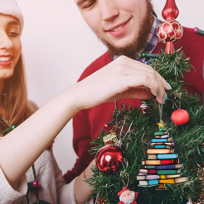 Knižní stoh vánoční stromek Suncatcher