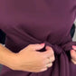 🎁Získejte náhrdelník zdarma💝 Dámské elegantní midi šaty s rozparkem a uzlem vpředu