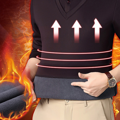 👔Pánská dvoukomponentní zimní košile s plyšovou podšívkou