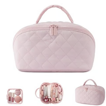 Velkokapacitní přenosná kosmetická taška s rukojetí