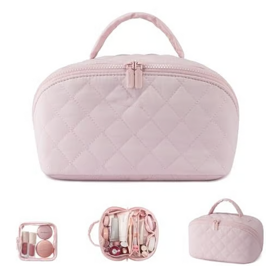 Velkokapacitní přenosná kosmetická taška s rukojetí