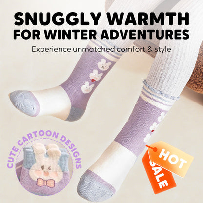 Dětské žakárové teplé ponožky s motivem z kreslených filmů