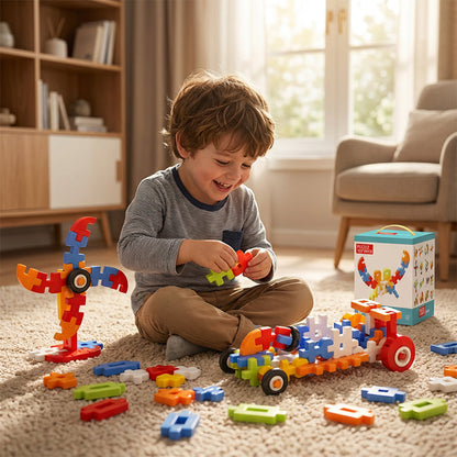 Kreativní stavebnice s propojitelnými kostkami