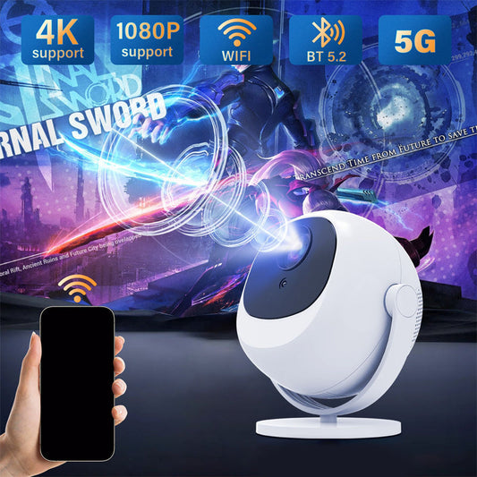 Přenosný chytrý HD projektor s 360° zobrazením
