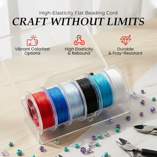 Vysoce elastická plochá korálková šňůra