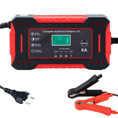 🔋12V tenká nabíječka (6 A + oprava pulzů) – kompatibilní s automobily/motocykly/elektrickými koly: bezpečná a odolná!