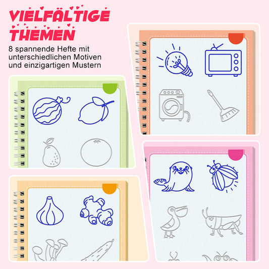 🖌️Kreslící knihy s drážkami pro děti