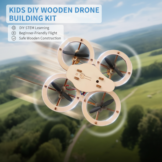 Dětská stavebnice pro výrobu dřevěného dronu