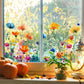 💐Barevná květinová kytice – samolepka na okno🖼️