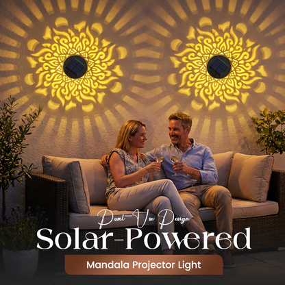 Solární mandala projektor světlo
