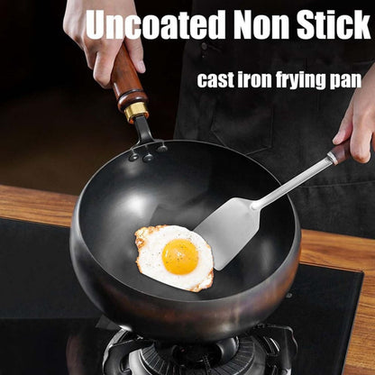 🍳Alteisen Wok – Robustní litinová pánev s víkem na pečení a vaření👩‍🍳🍲
