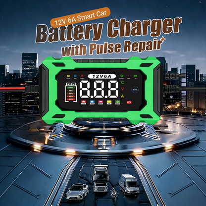 ⚡ Inteligentní nabíječka autobaterií 12 V, 6 A s funkcí pulzní regenerace – rychlá, bezpečná a prodlužující životnost baterie 🚗🔋✨