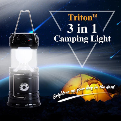 ⛺🔦 3 v 1 – kempingová lampa s LED diodami s efektem plamene