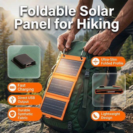 ☀️ Přenosný solární panel s USB nabíjením – skládací, odolný proti povětrnostním vlivům a ideální pro kempování a outdoorové dobrodružství 🏕️