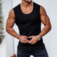 Pánské žebrované pletené tílko slim fit