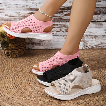 👡 Dámské sandály s otevřenou špičkou a prodyšnou síťovinou | Pohodlné a lehké