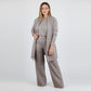 Elegant Longline Cardigan & Top & Pants 3-Piece Set