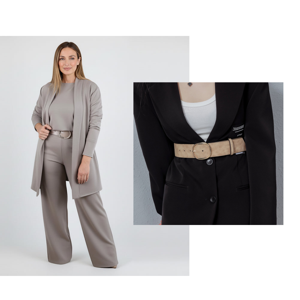Elegant Longline Cardigan & Top & Pants 3-Piece Set