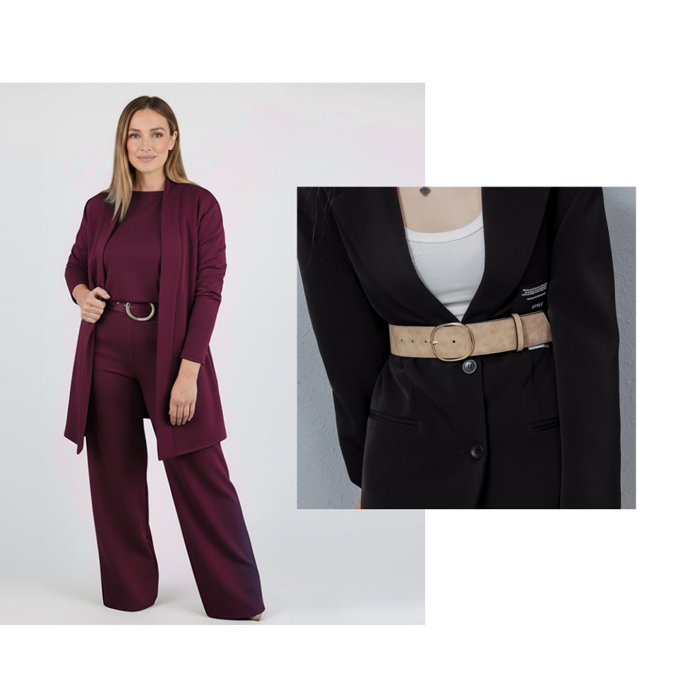 Elegant Longline Cardigan & Top & Pants 3-Piece Set