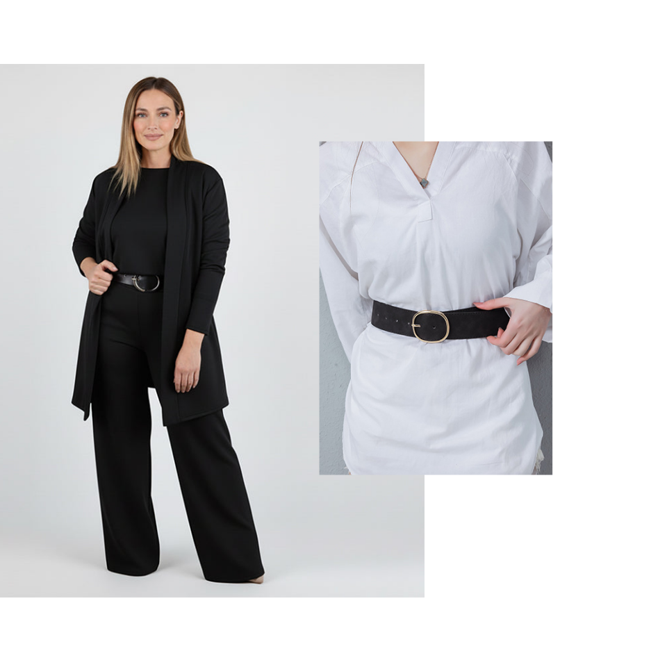 Elegant Longline Cardigan & Top & Pants 3-Piece Set
