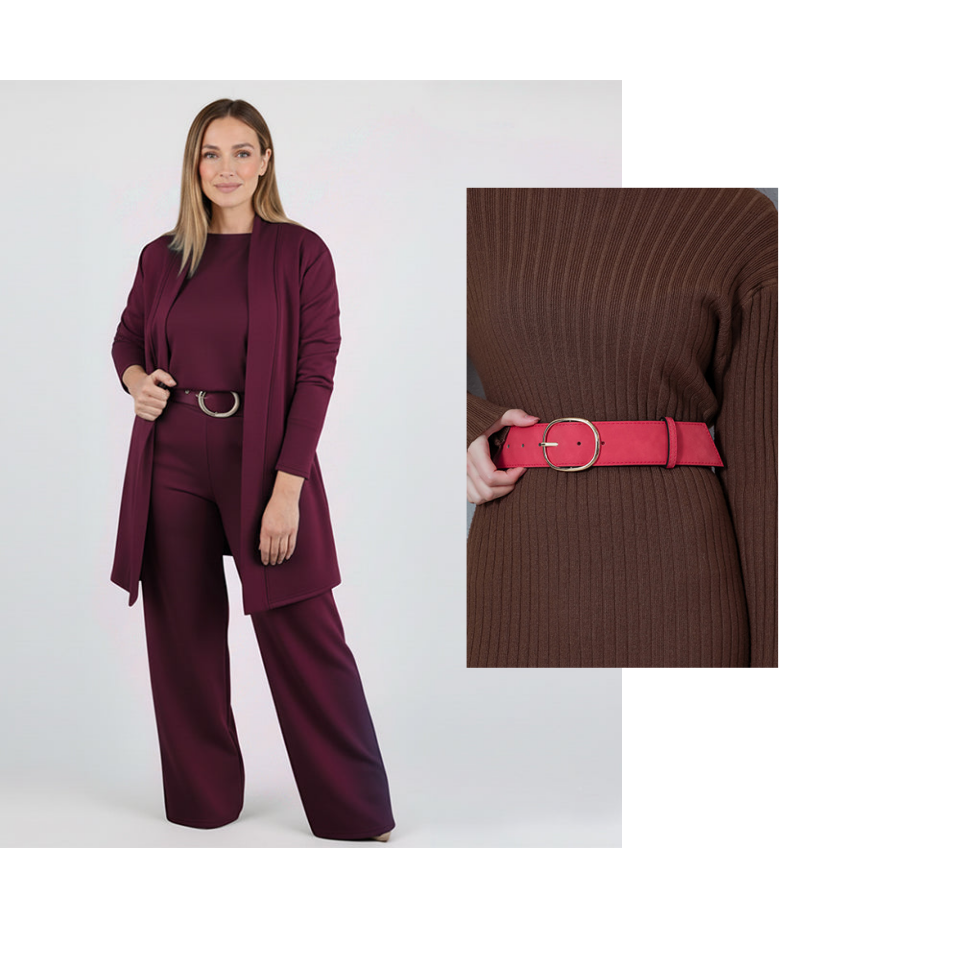 Elegant Longline Cardigan & Top & Pants 3-Piece Set