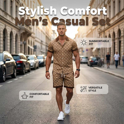👕✨ Pánská vzorovaná letní souprava – z lehkého, prodyšného materiálu 🌬️