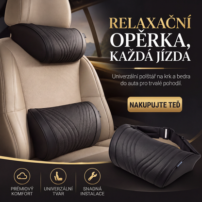🔥🚘 Prémiová opěrka hlavy a bederní opěrka pro autosedačku