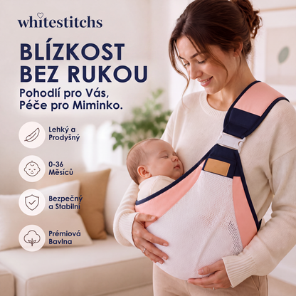 🤱 Ergonomický nosič pro miminko s polstrovanou opěrkou krku – Možnost nošení směrem dovnitř/ven, vpředu/na zádech, snižuje únavu rukou, podporuje zdravé držení těla, ideální na procházky a cesty (0–36 měsíců) 💖