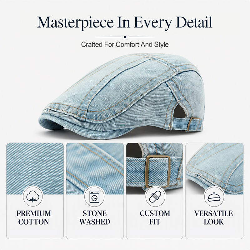 💖Hot Sale 50% OFF🧢Vintage Distressed Beret Flat Cap - Unisex