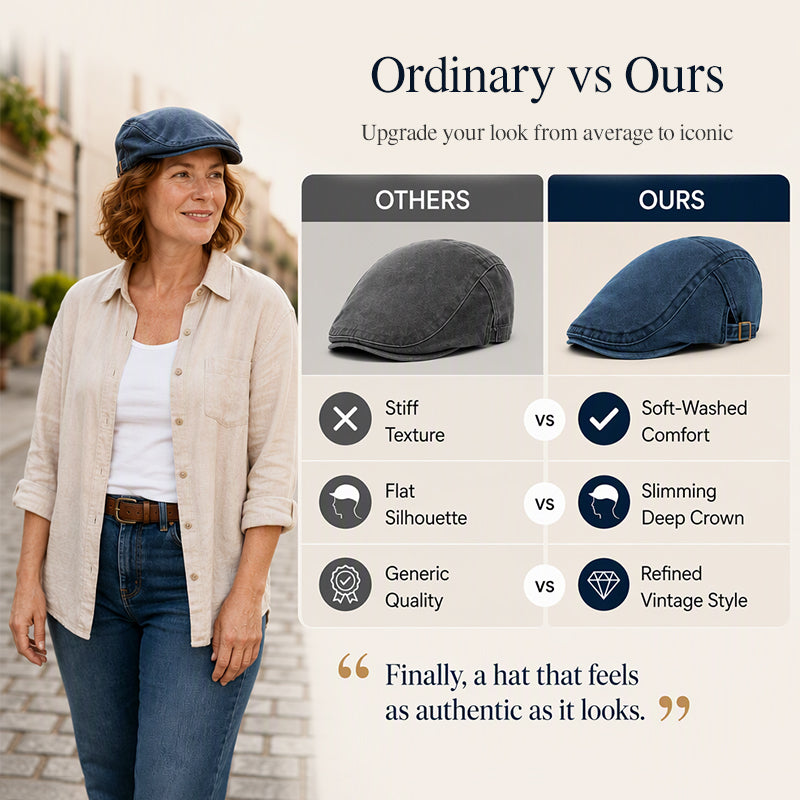 💖Hot Sale 50% OFF🧢Vintage Distressed Beret Flat Cap - Unisex