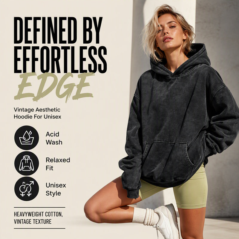 💖Black Friday Mega Deal – 50% off!💖Unisex Casual Oversized Acid Wash Hoodie
