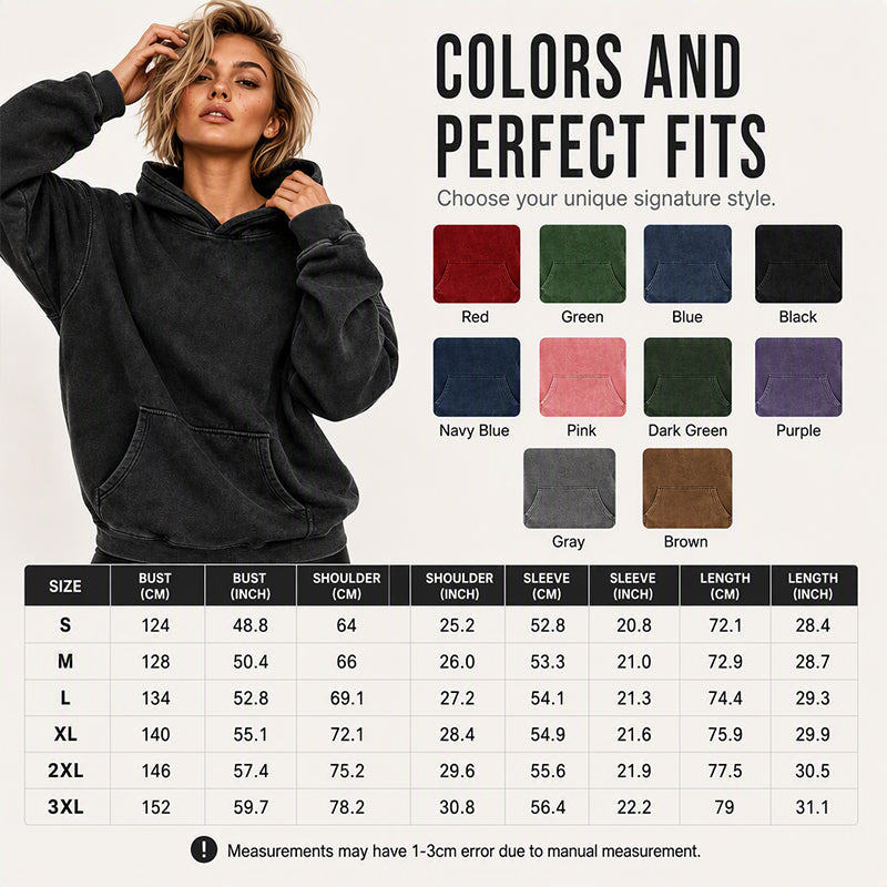 💖Black Friday Mega Deal – 50% off!💖Unisex Casual Oversized Acid Wash Hoodie