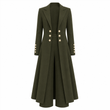 Women's Elegant Autumn 2 Piece Outfit Set with Retro Long Sleeve Coat and Simple Trousers