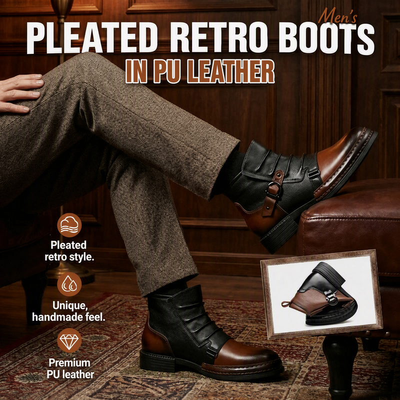 👢 Bold Two-Tone Look, Easy Zip-On Wear | Men's Two-Tone Zipper Ankle Boots