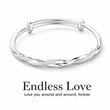 🌀 50% OFF! 🌟 Endless Mobius-twisted bangle – smooth, sliding adjustable clasp & double-textured premium shine 💫