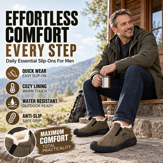 🔥 Men's Winter Plush-Lined Walking Shoes | Warm & Walkable – All-Day Comfort for Cold Days ✨👟