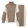 Women's Elegant Turtleneck Sweater and Slim Fit Skirt Set