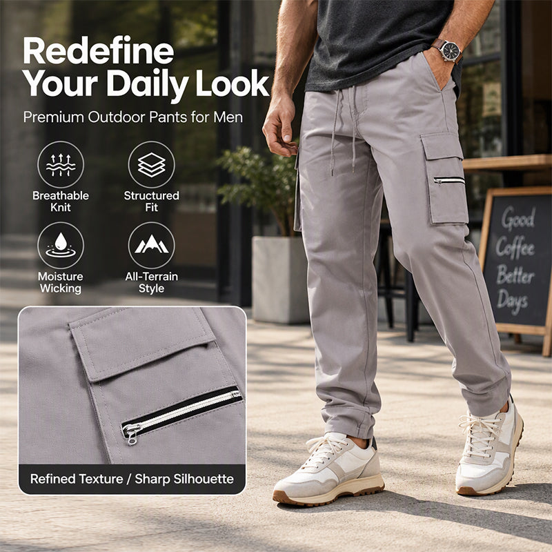 Men's Casual Loose Cargo Pants with Multi Pockets