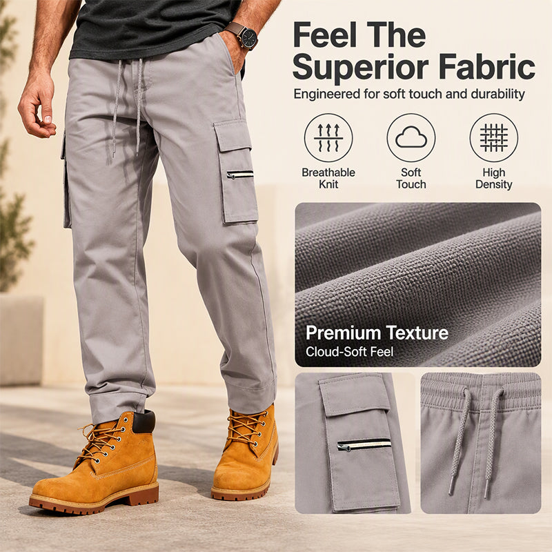 Men's Casual Loose Cargo Pants with Multi Pockets