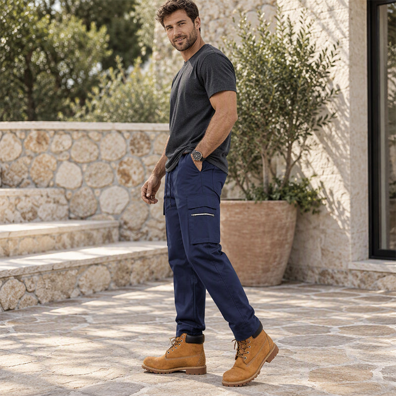 Men's Casual Loose Cargo Pants with Multi Pockets