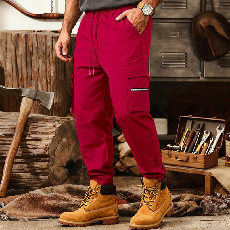Men's Casual Loose Cargo Pants with Multi Pockets