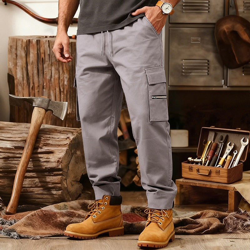Men's Casual Loose Cargo Pants with Multi Pockets