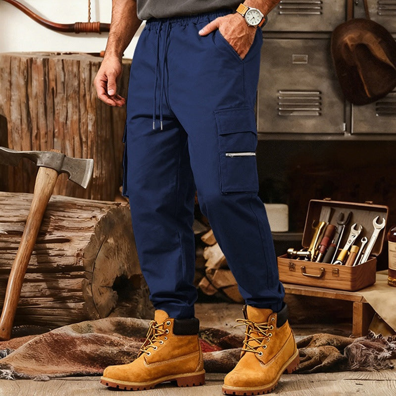 Men's Casual Loose Cargo Pants with Multi Pockets