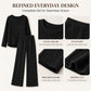 Women's Ribbed Knit Loose Top & Wide-Leg Pants Set