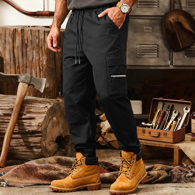Men's Casual Loose Cargo Pants with Multi Pockets