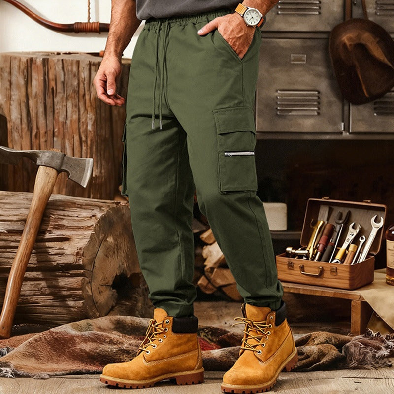Men's Casual Loose Cargo Pants with Multi Pockets