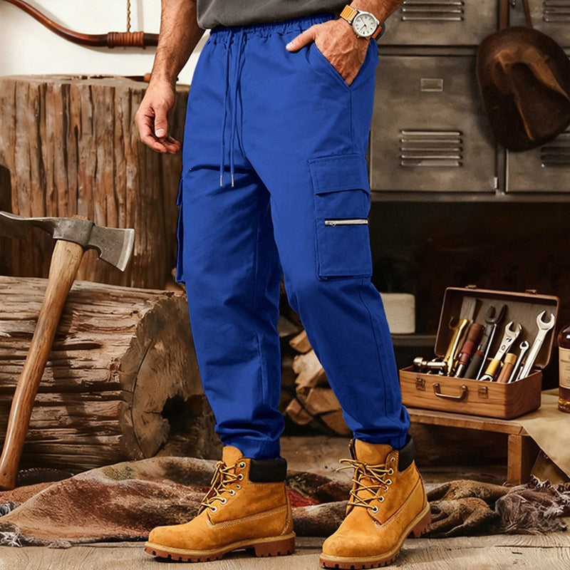 Men's Casual Loose Cargo Pants with Multi Pockets