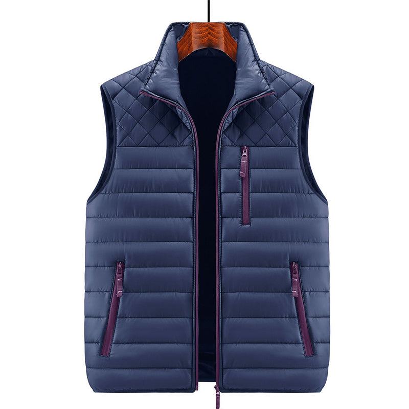 Men's Quilted Warm-Lined Padded Vest