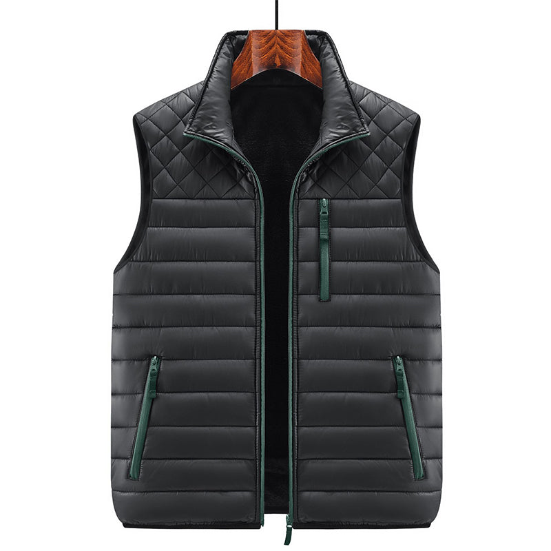 Men's Quilted Warm-Lined Padded Vest