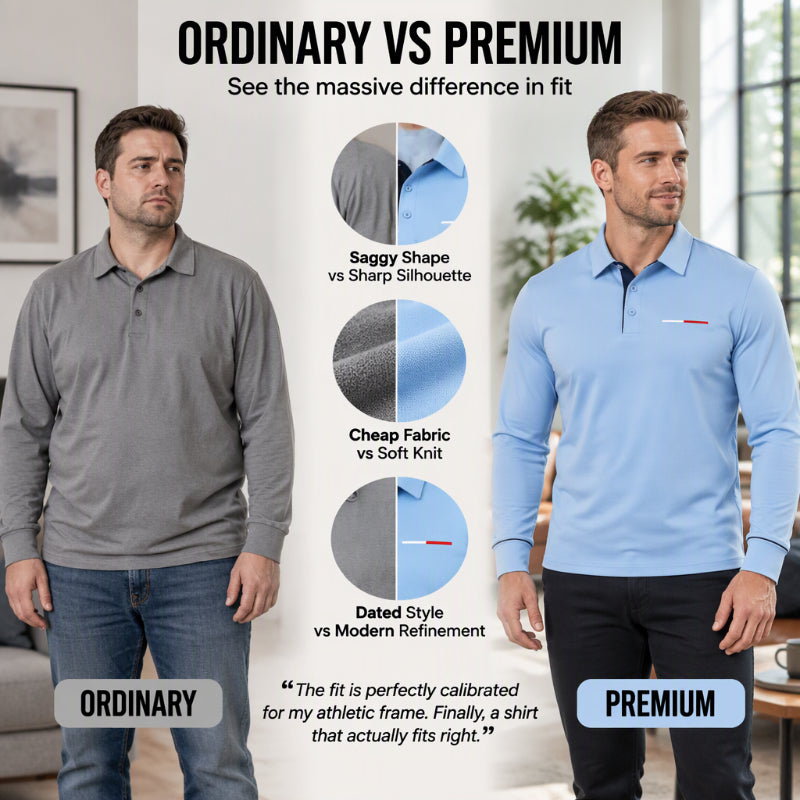 Men's Classic Long Sleeve Collared Shirt